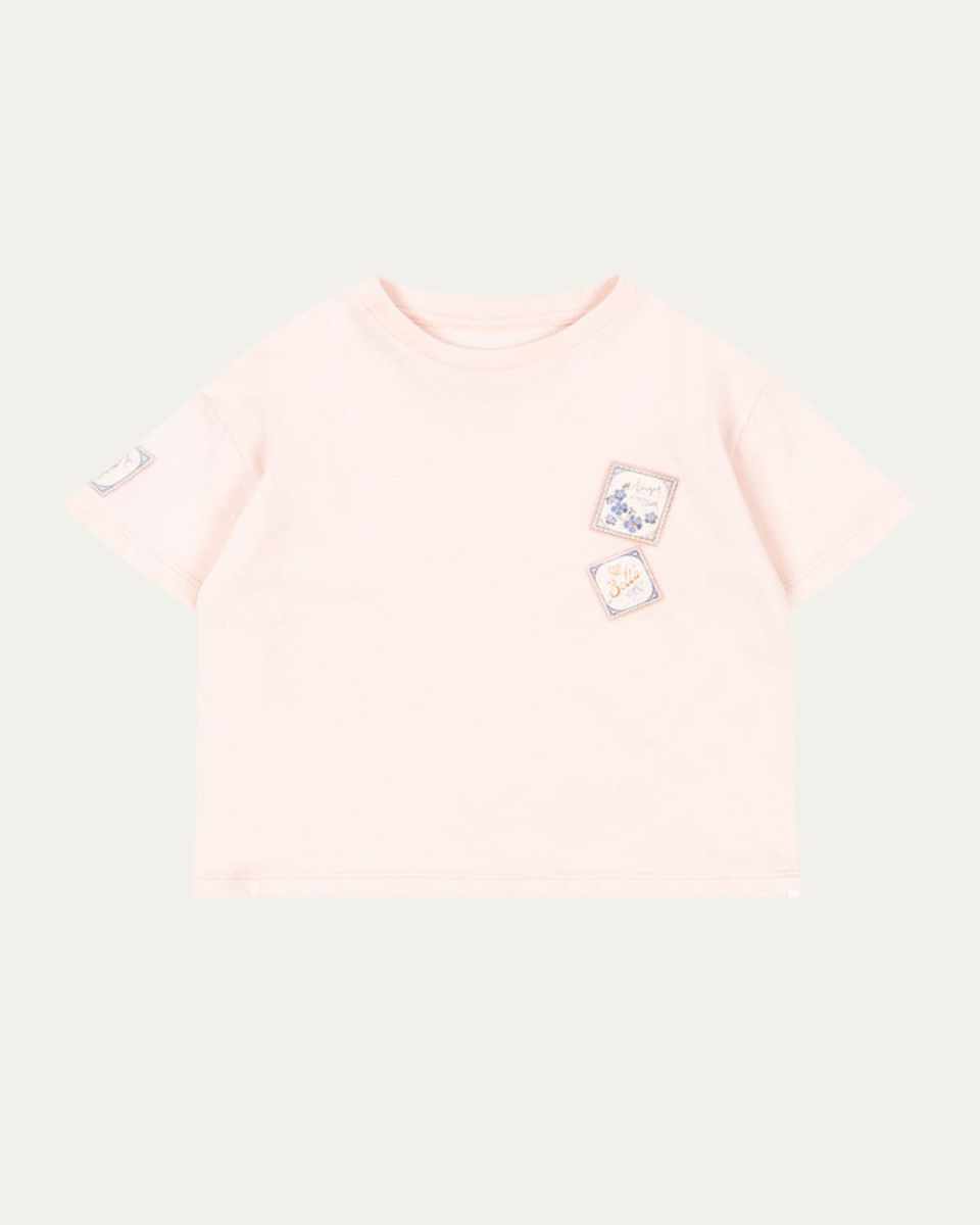 Rosie H-W x Girl's Letter-Print Cotton T-Shirt, Size 12M